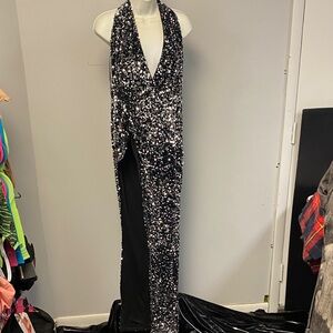 Sequin Halter Jumpsuit